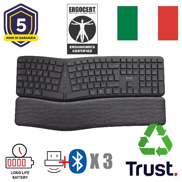 KEYRA ERGO MULTI WRLS KEYBOARD IT