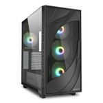 ATX SHARKOON REBEL C80G RGB SCHWARZ, TG
